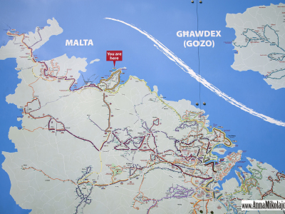 Malta i Gozo mapa fot. Anna Mikołajczyk
